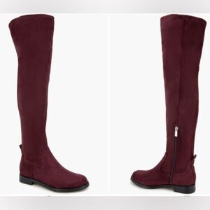Kenneth Cole Reaction Over the Knee Burgundy Boots